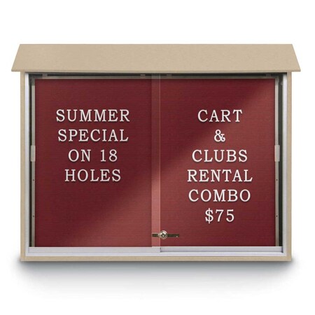 United Visual Products Indoor Enclosed Combo Board, 42"x32", Bronze Frame/Blue & Cloud UVCB4232BZ-BLUE-CLOUD
